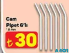 LAV CAM PİPET 6'LI